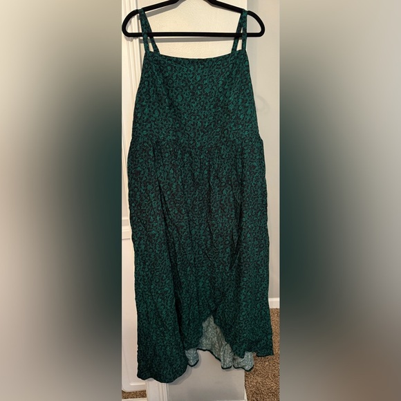 NWT Torrid Tea Length Challis Square Neck Dress Leopard Convo Bosphorus Size 2X - Picture 3 of 16